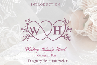 Infinity Heart Fonts for Modern Wedding Stationery