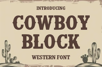 Craft Projects with the Cowboy Block Font
