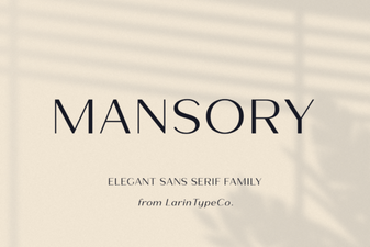 Mansory Fonts for Modern Design Projects